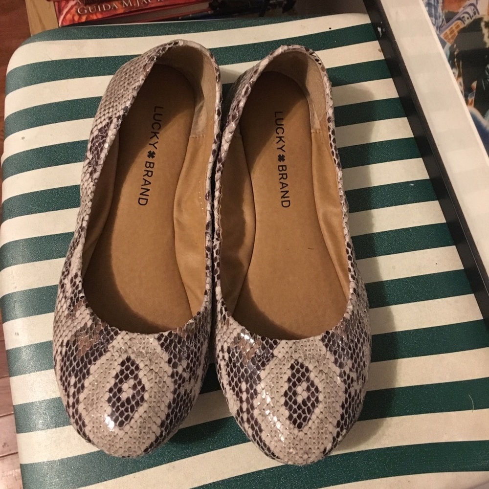 SOLD Lucky Brand Snake Skin flats